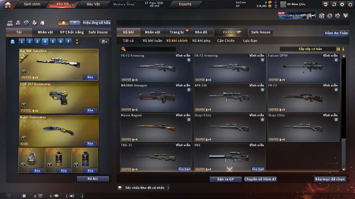 shop acc cf uy tin gia re